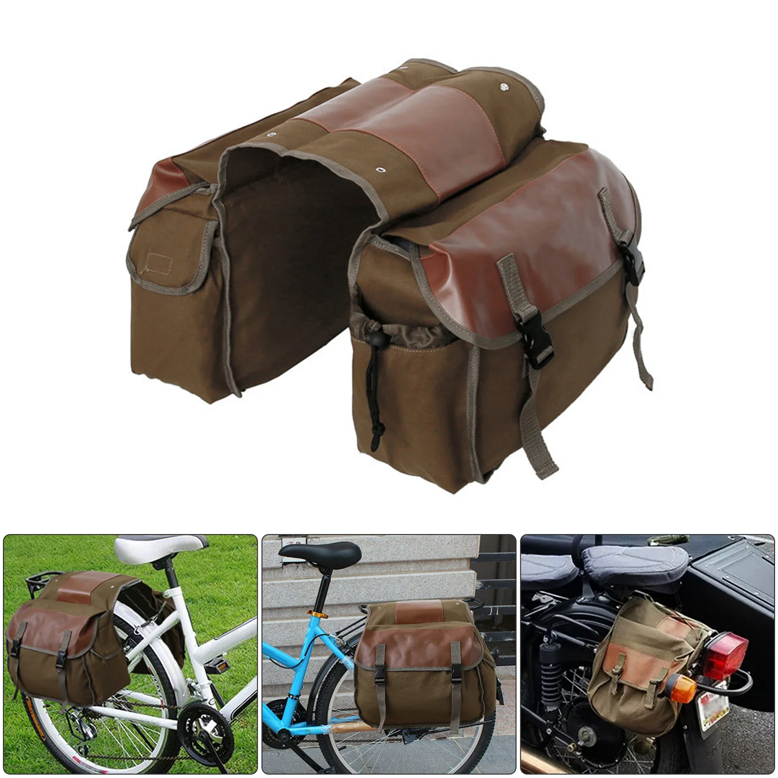 hurbike sac de selle de grande capacité pour moto, sacoches de voyage en toile Étanche, boîte à outils latéraux, poudres pour hurbike