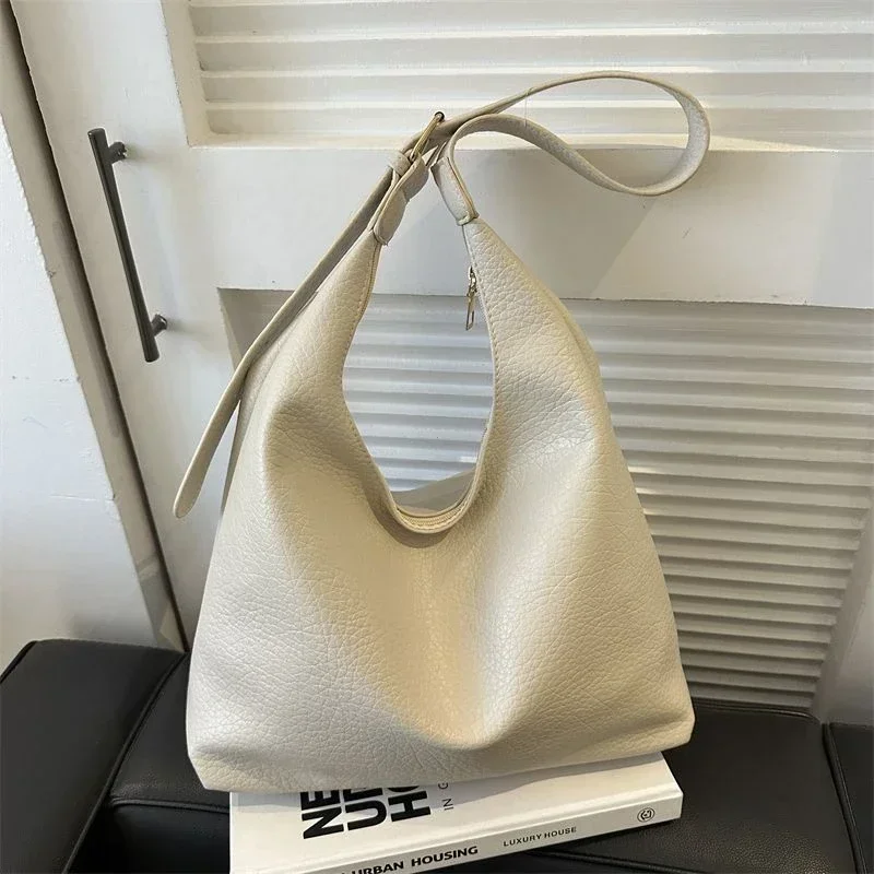 sac fourre tout en cuir pour femmes, tendance, simple, grande capacité, sac à bandoulière, sacs à main, sacoches, 2024
