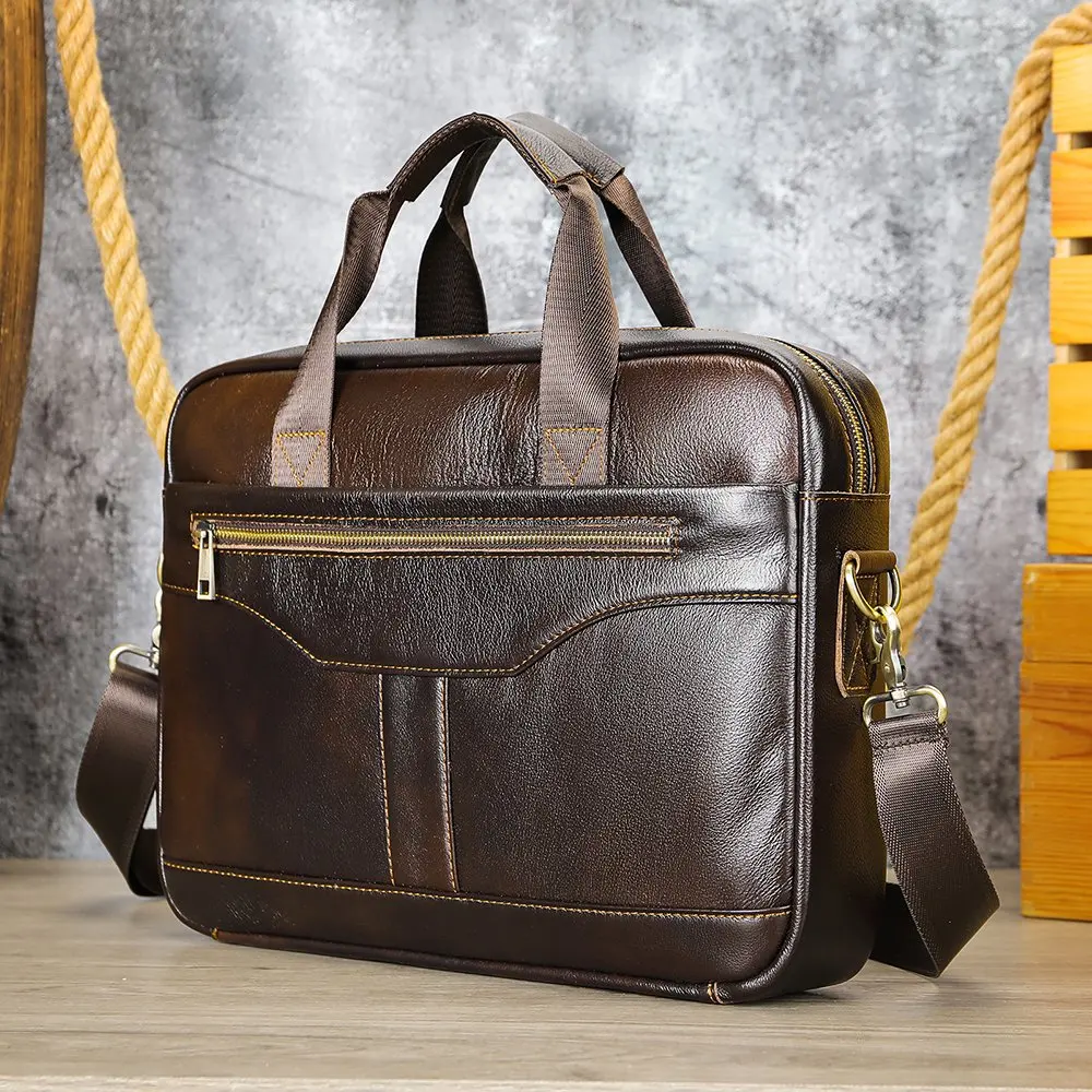 Nouveau sac à main pour hommes, sac à main rétro de bureau décontracté d'affaires de grande capacité, sac pour hommes en cuir véritable, sac de bureau, porte-documents