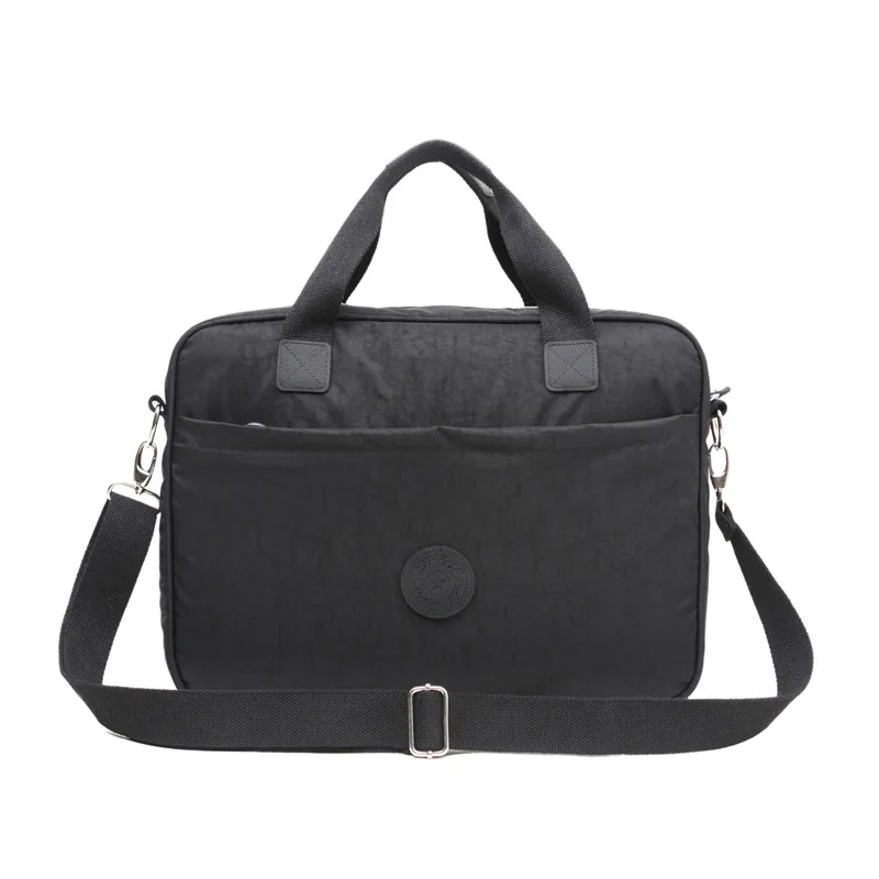 sac élégant en nylon pour ordinateur portable pour hommes et femmes – porte documents d'affaires léger, fourre tout de banlieue de grande capacité avec dragonne