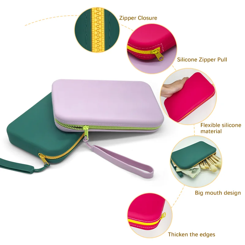 sac de rangement carré en silicone pour cosmétiques, grande capacité, porte brosse de maquillage de voyage, organisateur cosmétique portable étanche