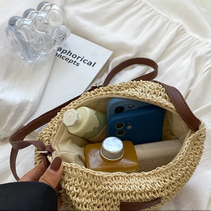 dames mode été paille sac à bandoulière femmes plage vacances shopping tissé épaule sac à main messager sacs à main pour femmes sacs