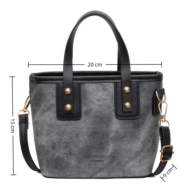 petit sac à bandoulière carré pour femmes, sac seau polyvalent tendance, sac à main couleur bloquée