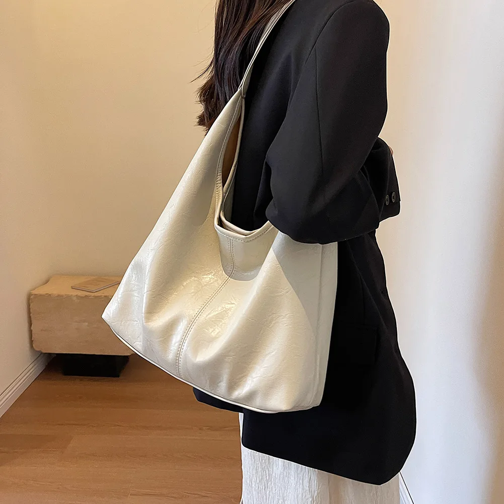 ensemble de sac à main et pochette en cuir pour femme, sac hobo décontracté, cartable à la mode, 2 pièces