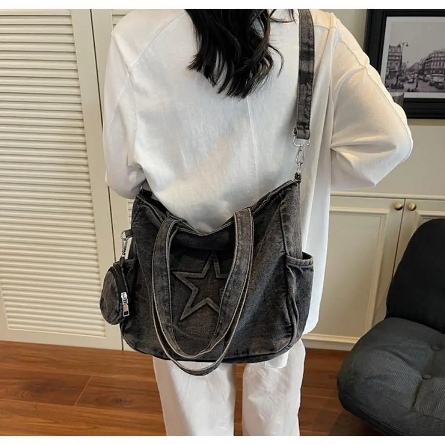 Sac à bandoulière fourre-tout, sac givré, sac de banlieue, rétro pour femmes, simple, grande capacité, résistant à l'usure