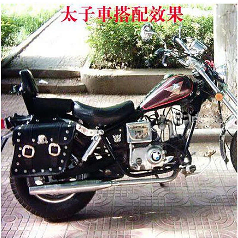 une paire de sacoches de moto universelles en cuir pu style aigle moto queue bagages sacs à outils de voyage sacs latéraux