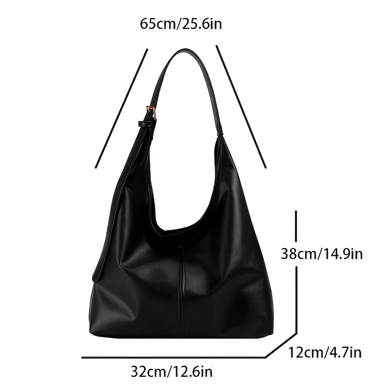 sacs à bandoulière en cuir pour femmes, sac fourre tout simple et polyvalent de grande capacité, adapté aux banquets de déplacement