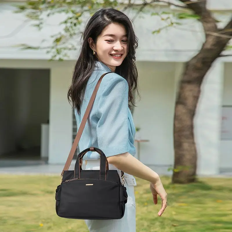 sac à main en toile pour femmes, sac à main de grande capacité, sac à bandoulière pour mère d'âge moyen, tendance, nouvelle collection 2025