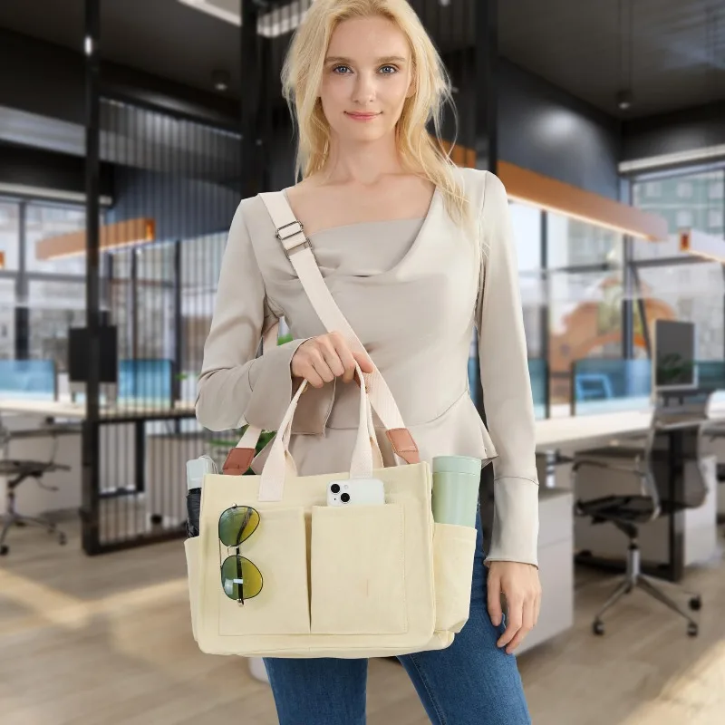 sac fourre tout pour femmes avec compartiments grands fourre tout en toile sac à main pour femme sacs à bandoulière travail ordinateur portable livre sac sacs à main à bandoulière