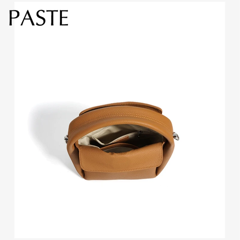 petit sac à main en cuir de vache pour femme, fourre tout en forme de boîte à déjeuner, hobo xvi, caramel, loisirs, nouvelle collection automne
