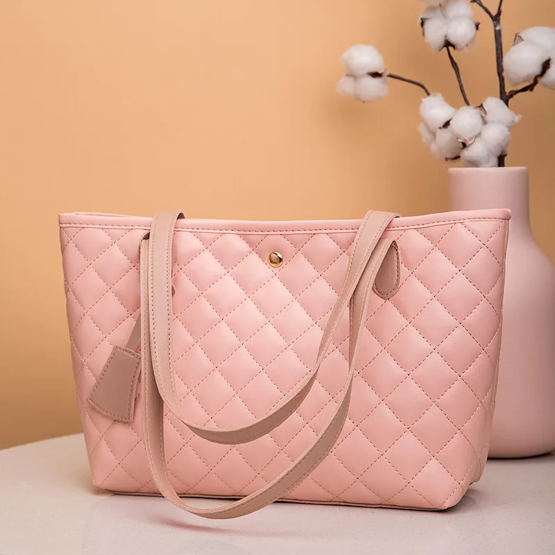 sac fourre tout chic brodé pour femme, sac à main spacieux avec sangle partners, doublé en polyester, simili cuir