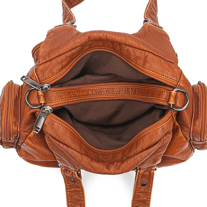 nouveau sac rétro européen et américain pour femmes, sac à main tout en un à une épaule diagonale, sac simple lavable pour mère