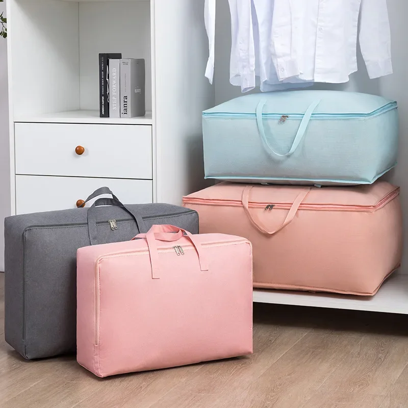 sac de rangement non tissé pour couette de chambre à coucher, grande capacité, emballage de bagages