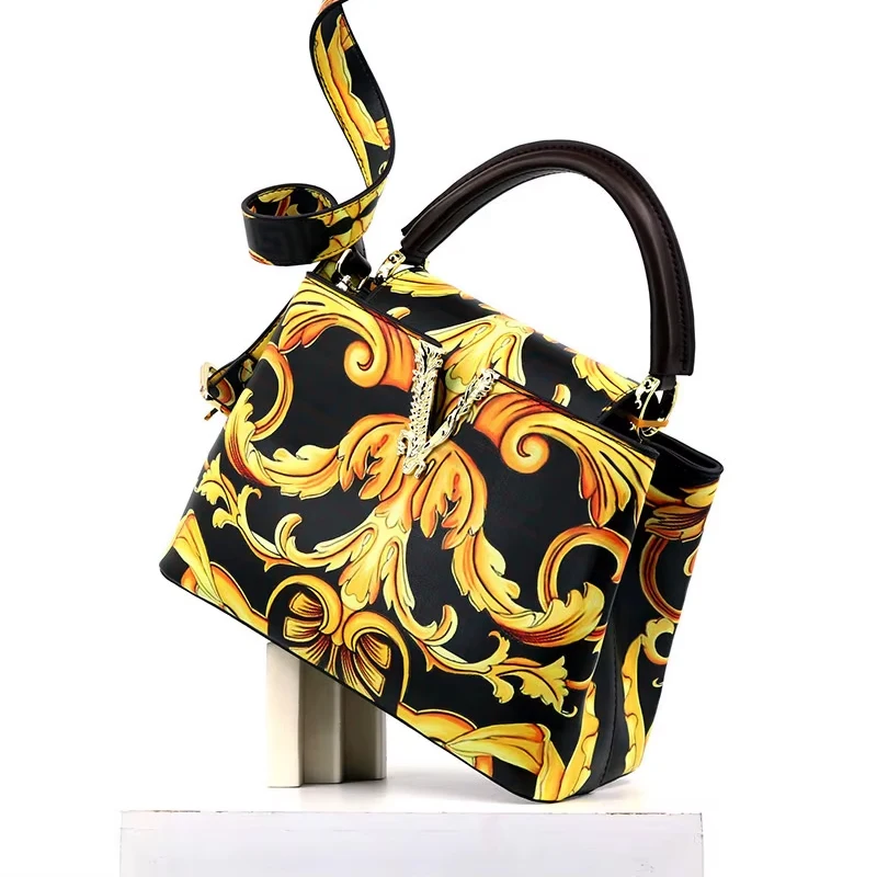 femmes sacs en cuir sac à main sacs à main fille sacs à bandoulière bandoulière sac de messager femme fourre tout v style art classique imprimé 2025