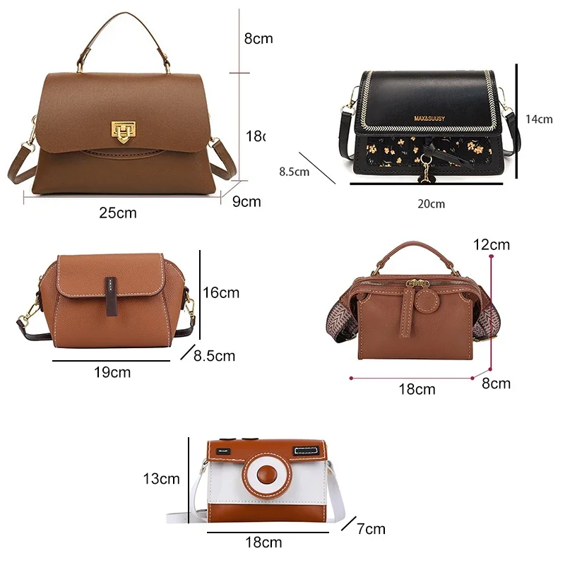 ensemble de sacs carrés de fabrication à la main, sac cousu à la main en cuir pu, kit de bricolage fait à la main, matériel de couture, kits d'artisanat de couture pour accessoires de sacs