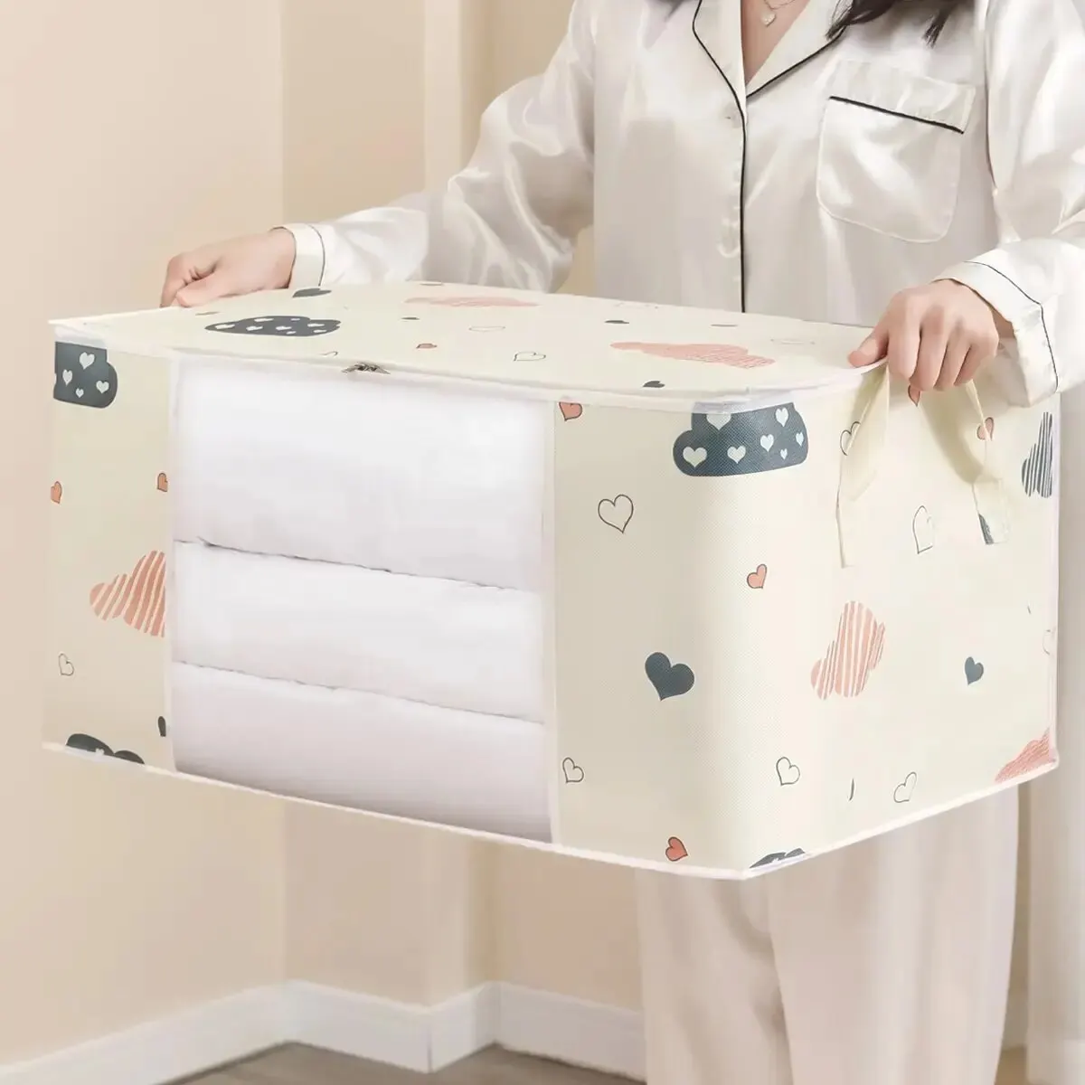 sac de rangement pour vêtements, grand/petit couette, 1 pièce, organisateur anti humidité et anti poussière, sacs de tri pour couverture de couette de grande capacité