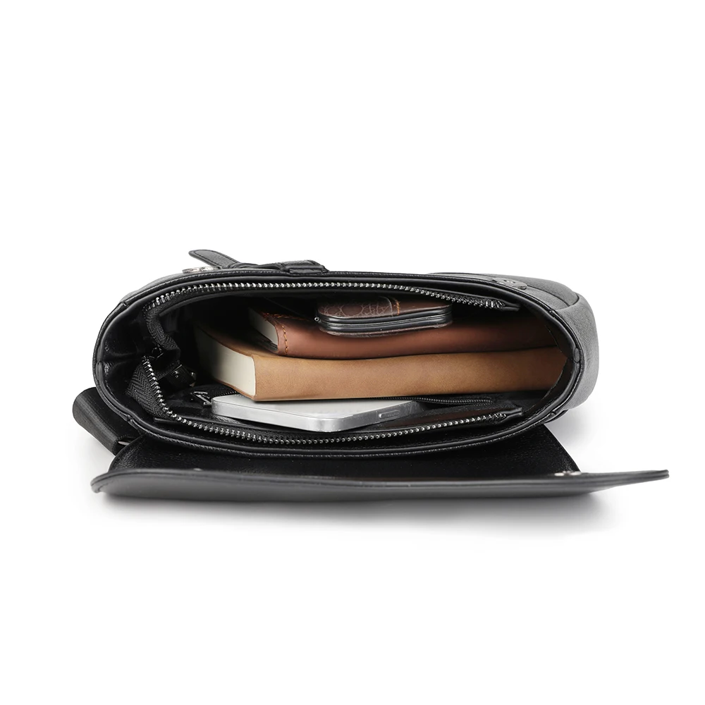 sacs à bandoulière en cuir pu de couleur unie pour hommes sacs à bandoulière sac de poitrine bolsos para hombre sacoches hommes sac pour homme