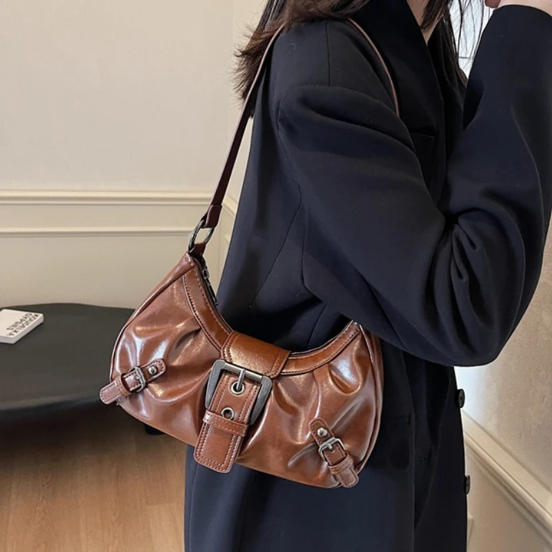 y2k – sac à bandoulière hobo plissé rétro pour femmes, pochette sous les bras de style maillard, pour voyage, travail, shopping, offre spéciale