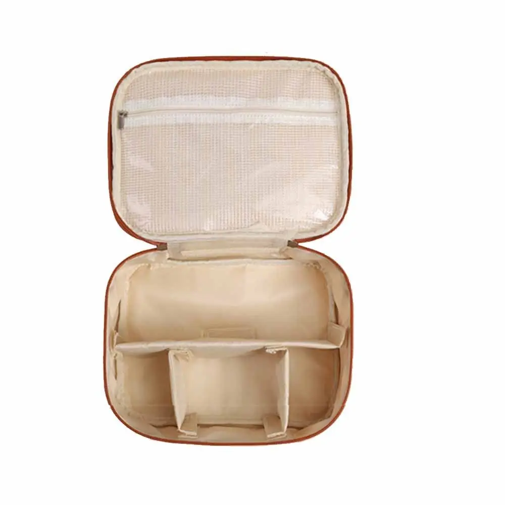 sac à cosmétiques carré en cuir pu, pochette de maquillage détachable et étanche pour oreiller, grande capacité, sac de lavage de voyage de style coréen