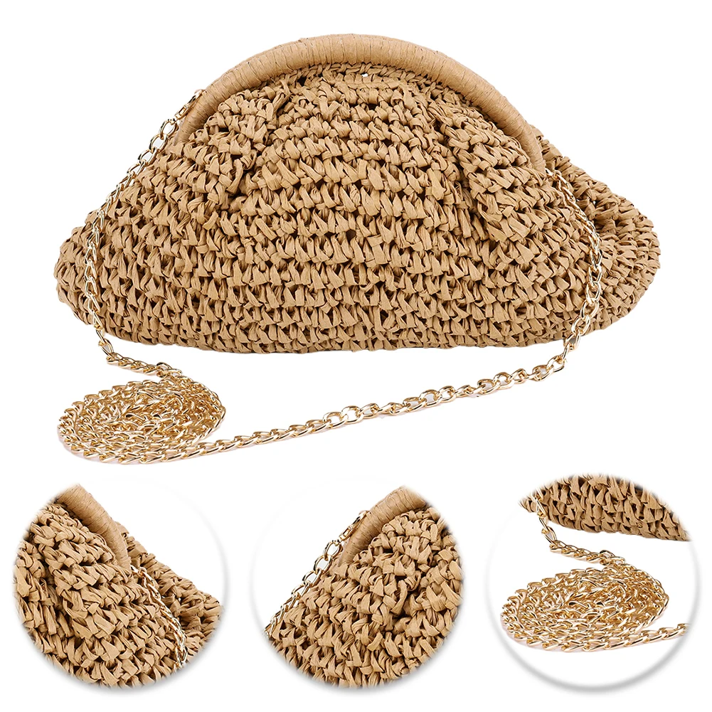 jostrap-sac en paille tissé de grande capacité pour femme, sacoche tissée, solide, pour fête et vacances, à la mode, initié