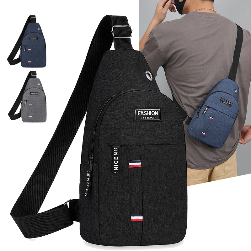 Sac de poitrine pour hommes, sac à bandoulière asymétrique, grande capacité, Sports de plein air et loisirs, petit sac à bandoulière de grande capacité