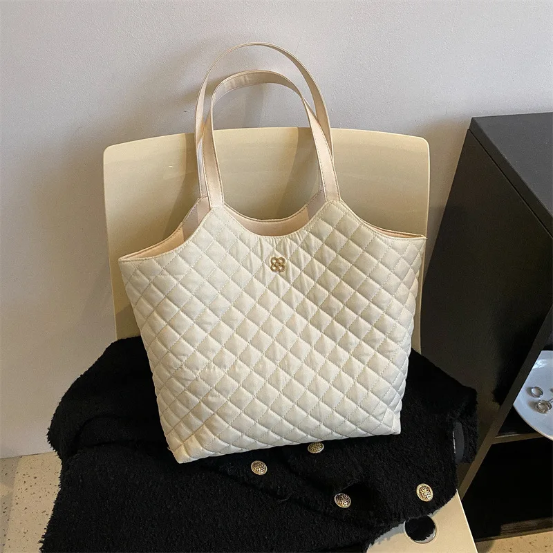 sac à bandoulière grande capacité pour femmes, sacs à main à poignée supérieure, fourre tout à la mode, sacs à bandoulière matelassés pour le travail