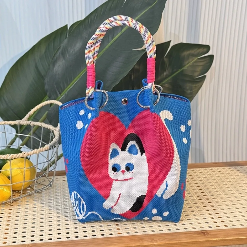 sac seau simple en forme de papillon pour femmes, sac à main tricoté doux, grande capacité, style coréen, fourre tout pour dames