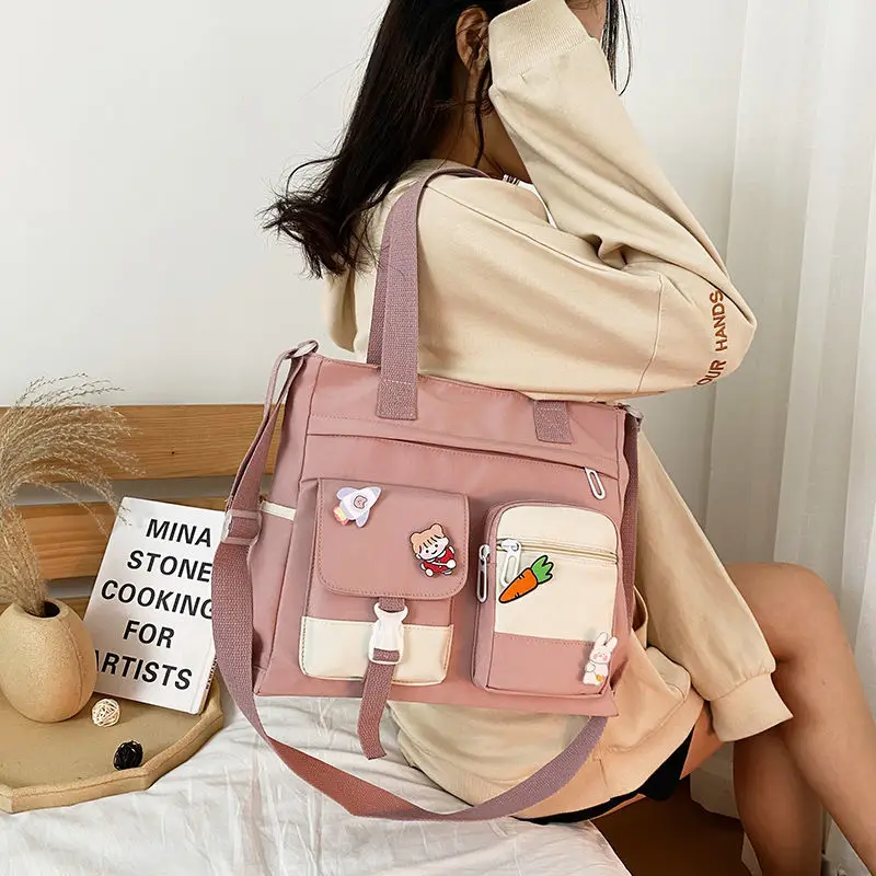 nouveau sac à main d'école de créateur sac de messager pour les jeunes adolescentes sac à bandoulière fourre-tout grande capacité en nylon femmes sac à bandoulière cartables