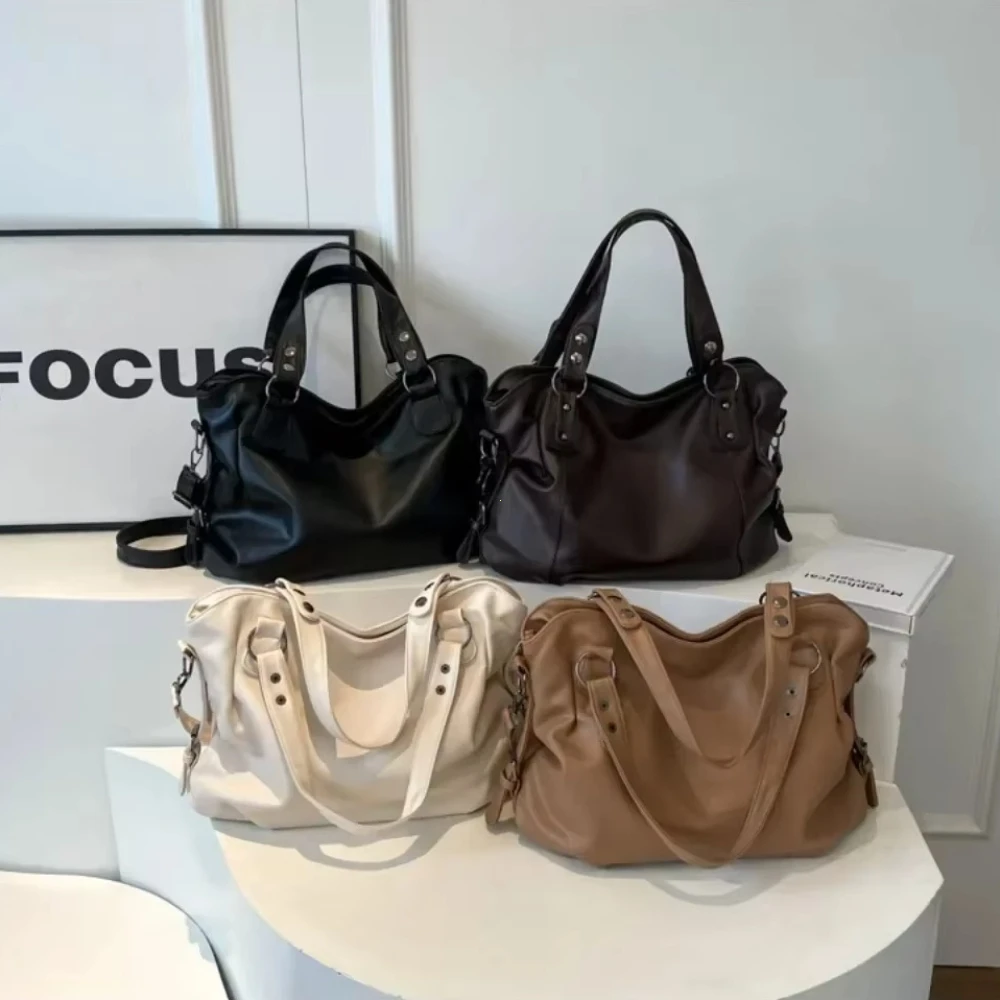 sac à main hobo de grande capacité en cuir souple pour femme, grand fourre tout stylé, sacoche hobos pour dame