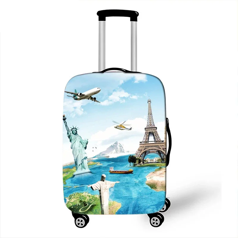 housse de valise de voyage pour avion go, carte d'avion, boîtier de chariot élastique de voyage, housse de protection anti poussière pour bagages, cadeau