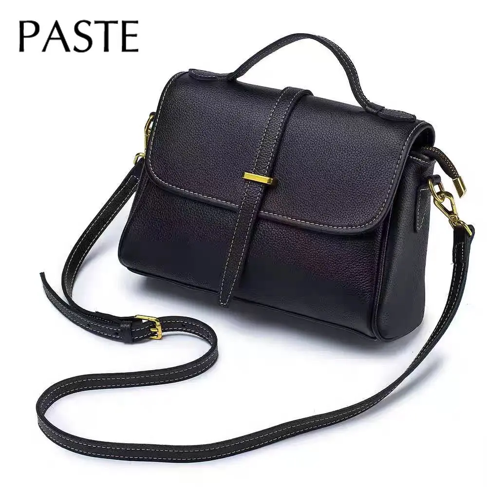 Sac fourre-tout en cuir de vache naturel pour femme, sac à main rétro pour femme, cartables de loisirs tout match, sac à bandoulière lancé, importé, nouveau