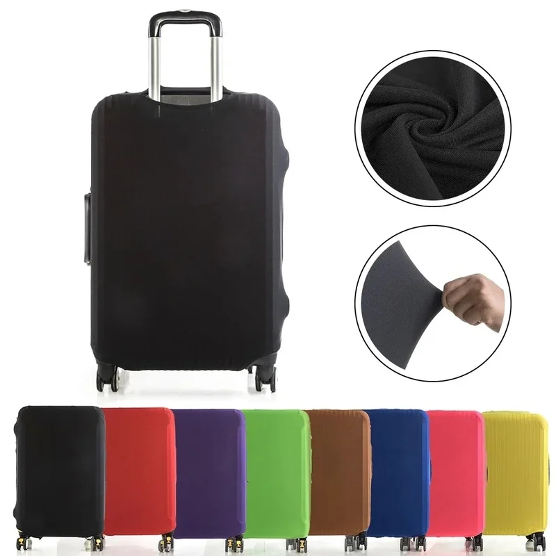 housse de protection pour valise de voyage, housse de protection pour bagages, couleur unie, adaptée aux valises de 18 à 28 pouces