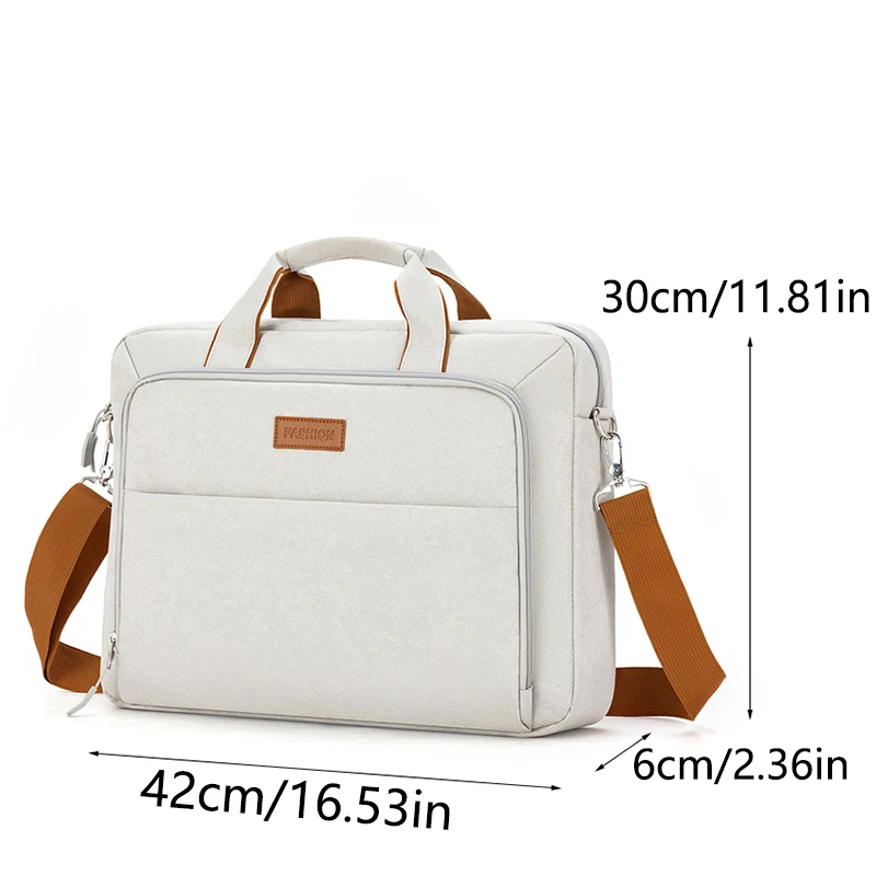 sac d'ordinateur de grande taille, mallette de transport à la mode avec coussin d'air, entièrement enveloppe le compartiment d'ordinateur