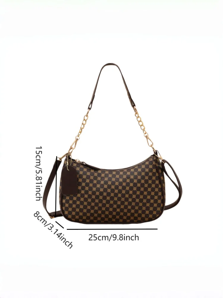 sac à bandoulière simple vintage à la mode pour femmes, sac à bandoulière baguette classique polyvalent et élégant, épaule unique exquise