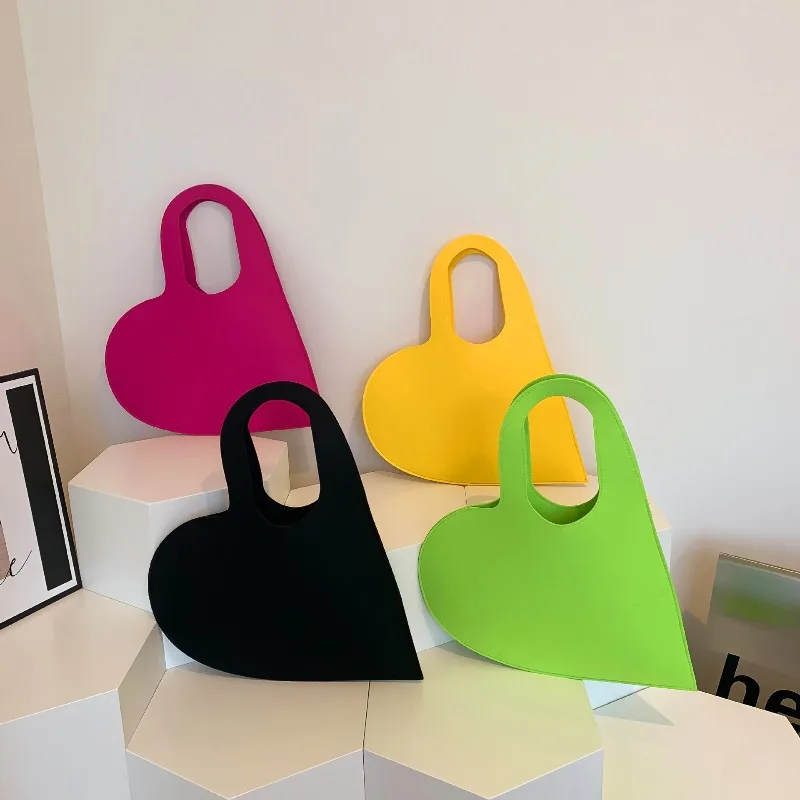 Grand sac à main tendance pour femmes, sacs à main de styliste d'amour, fourre-tout de luxe en feutre, sacs à bandoulière pour dames