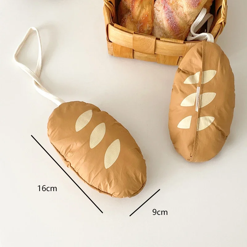 sac fourre tout de grande capacité style ins, sac de courses pliable en pain de dessin animé, sac écologique réutilisable, pochette à usage quotidien