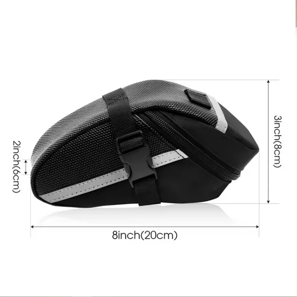 sac de selle de vélo, 1 pièce, sac arrière de vélo de montagne, sac de coussin de vélo, sac de rangement pliable, accessoires d'équipement de cyclisme