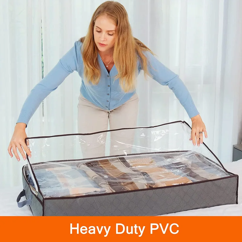sac de rangement sous le lit, sac de rangement pliable pour couette, boîte de rangement pour vêtements de garde robe, organisateurs de vêtements anti poussière, sacs de grande capacité