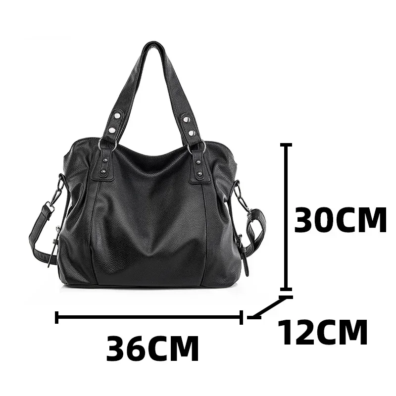 sac à main hobo pour femmes, sacs à bandoulière de grande capacité, fourre tout élégant pour dames, sacoches hobos en cuir souple, sac de shopping pour femmes