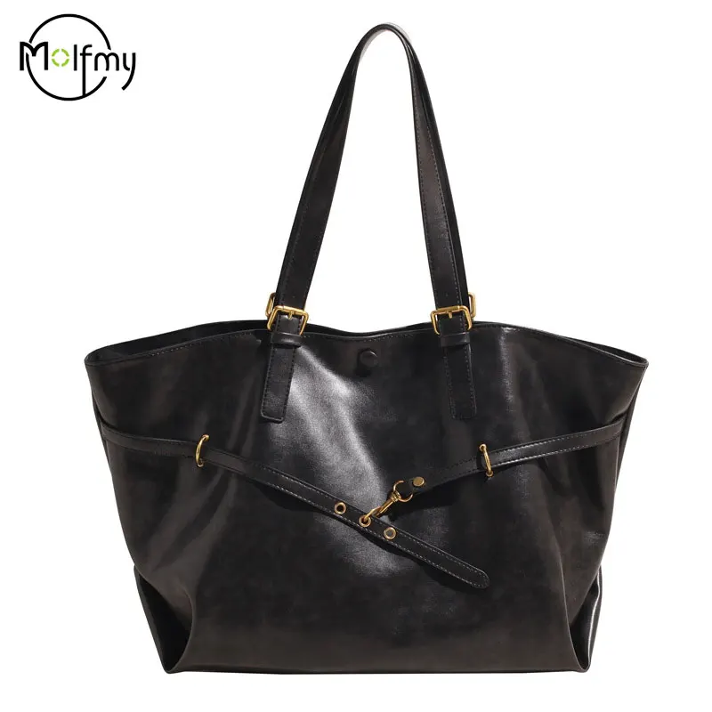 sac fourre tout rétro en cuir pu pour femmes, sac à bandoulière tendance d'hiver y2k, sacs à main de mode, fourre tout de voyage de luxe