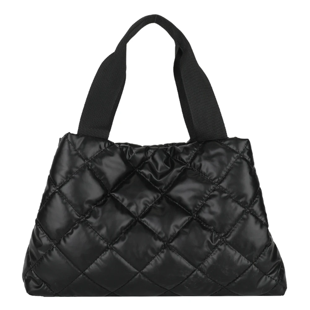 sac à main hobo matelassé pour femmes, grande capacité, sac à poignée supérieure, doux, couleur unie, portable, en coton, pour filles, hiver