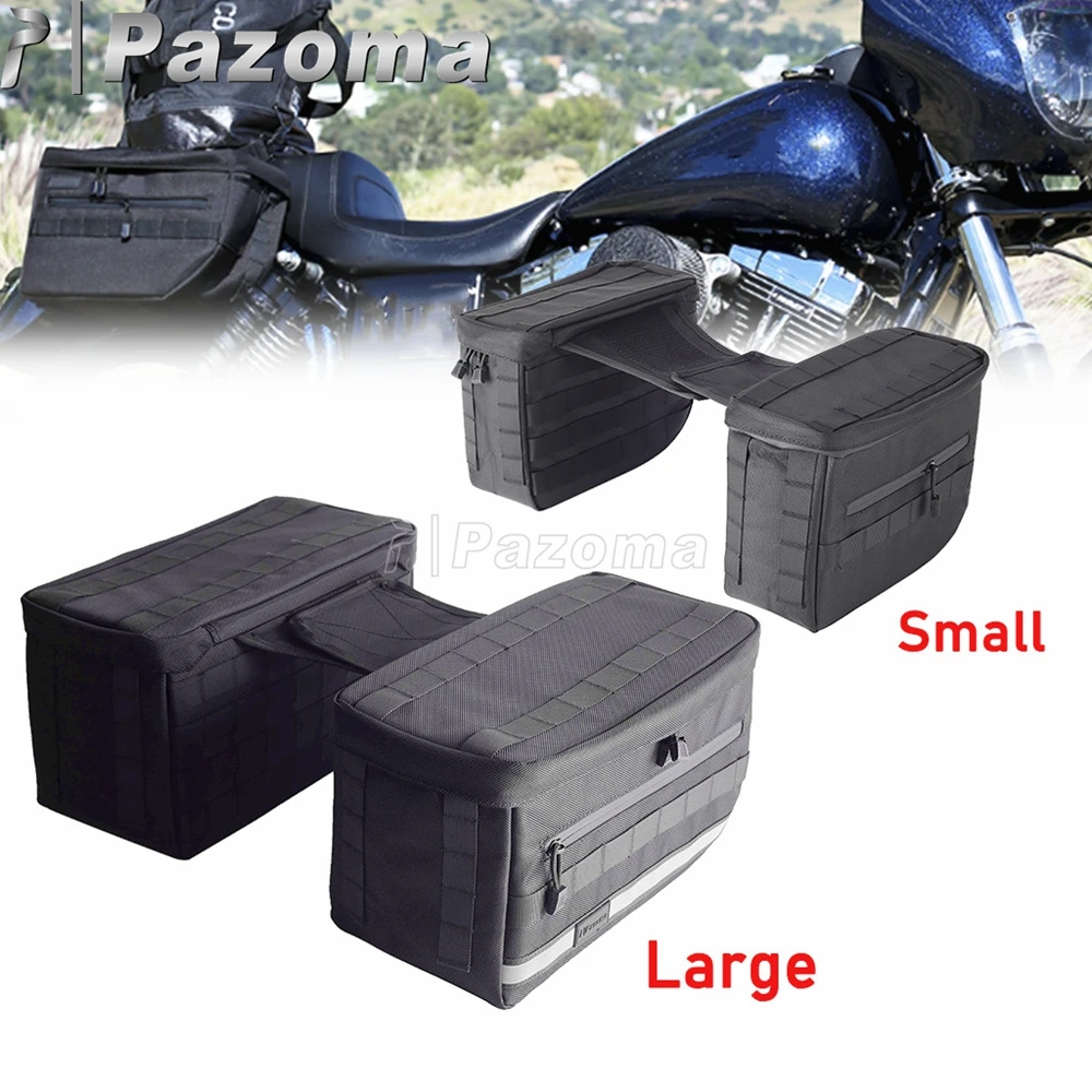 Sacoche de Style Club pour Harley Sportster Dyna Softail café Racer Moto sac de rangement de bagages latéral arrière paquet d'outils de selle de Moto