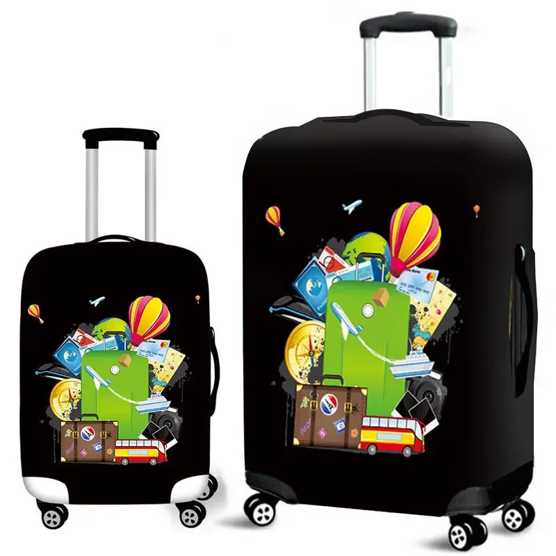 housse élastique anti poussière pour bagages de vacances, sac de protection avec roues universelles, coque extérieure de valise en cuir