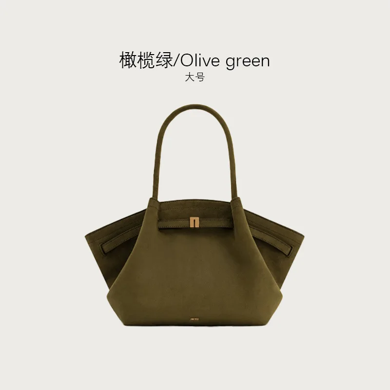 Sac fourre-tout en daim haut de gamme pour femmes, sac de banlieue de grande capacité, sac à bandoulière boulettes, sac à main polyvalent à la mode, nouvelle collection 2025