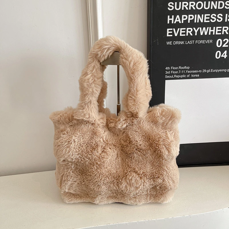 Sac en peluche pour femmes, nouveau Style, fourre-tout tendance de grande capacité, sac à main élégant pour un usage quotidien