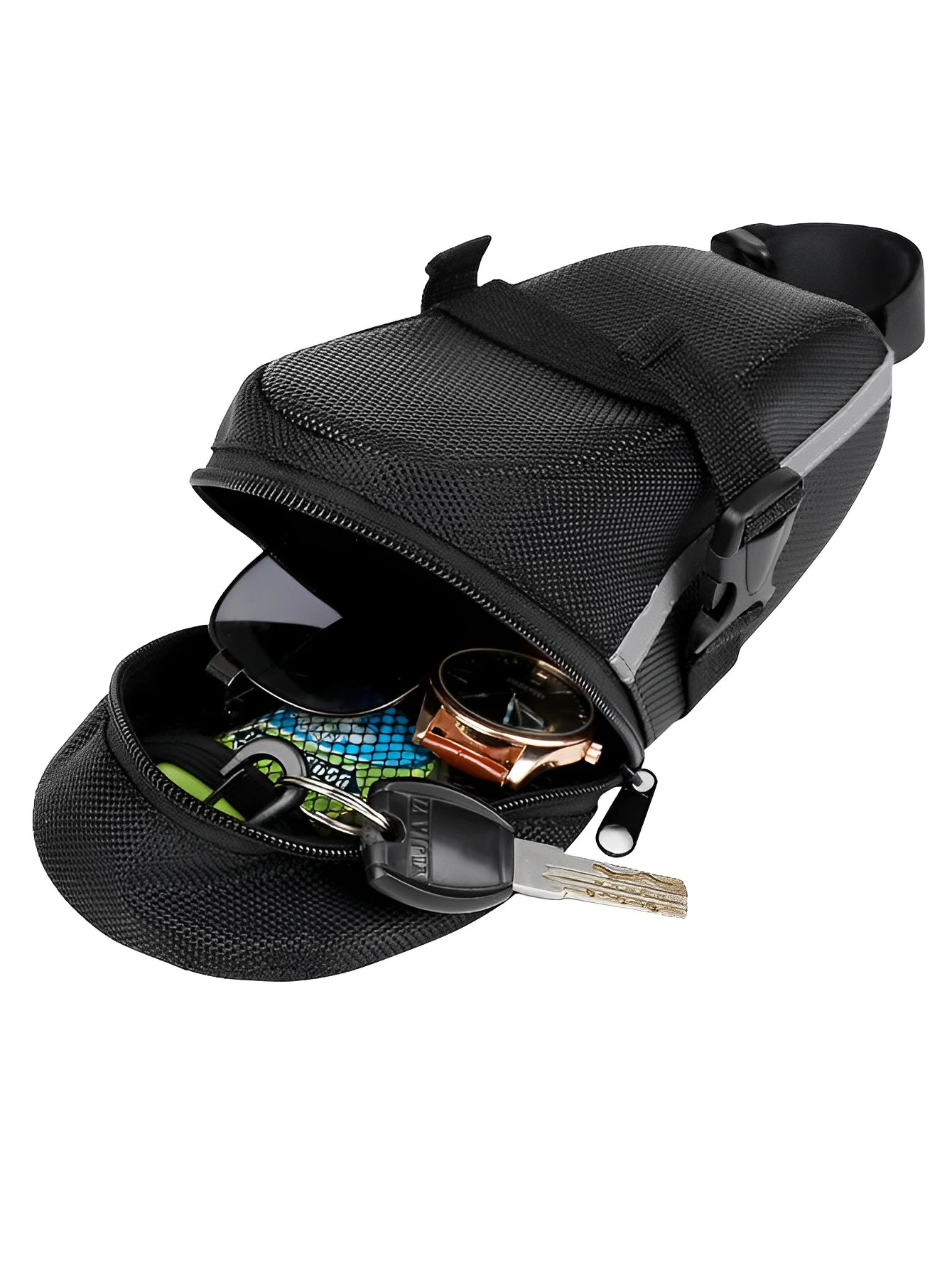 sac de selle de vélo, 1 pièce, sac arrière de vélo de montagne, sac de coussin de vélo, sac de rangement pliable, accessoires d'équipement de cyclisme