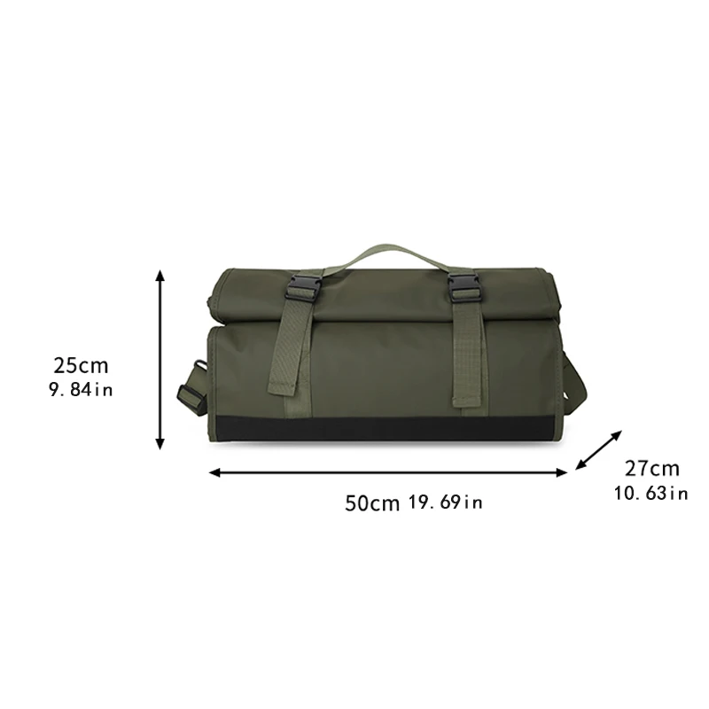 sac à bagages – sac de voyage réglable de grande capacité, adapté aux voyages de week end et aux sorties de loisirs, fermeture éclair fermée
