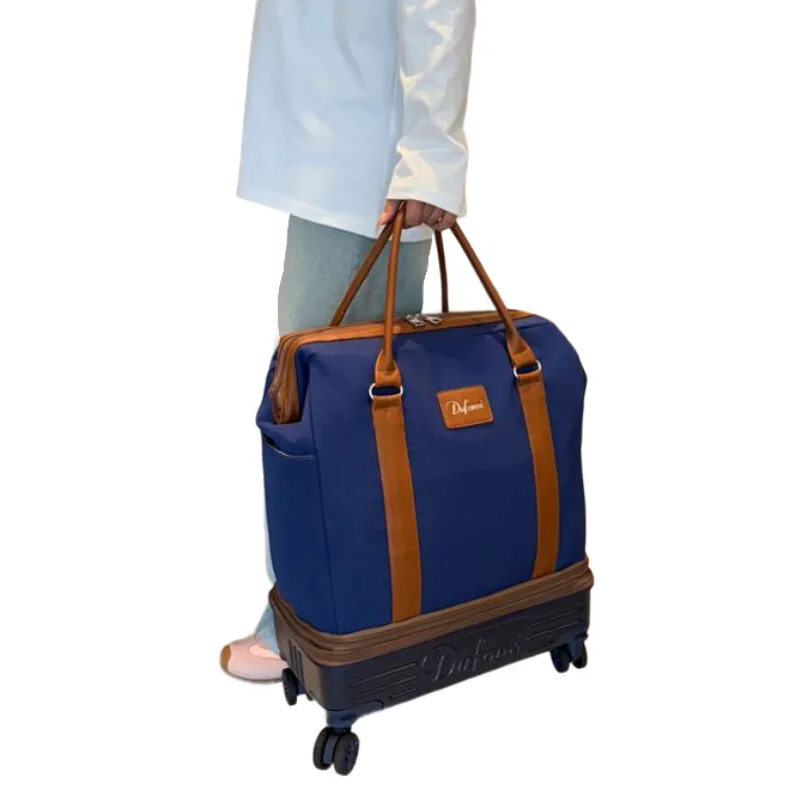 sac de voyage pliable et extensible avec poignée, valise internet celebri lage avec roues détachables pour les voyages d'affaires
