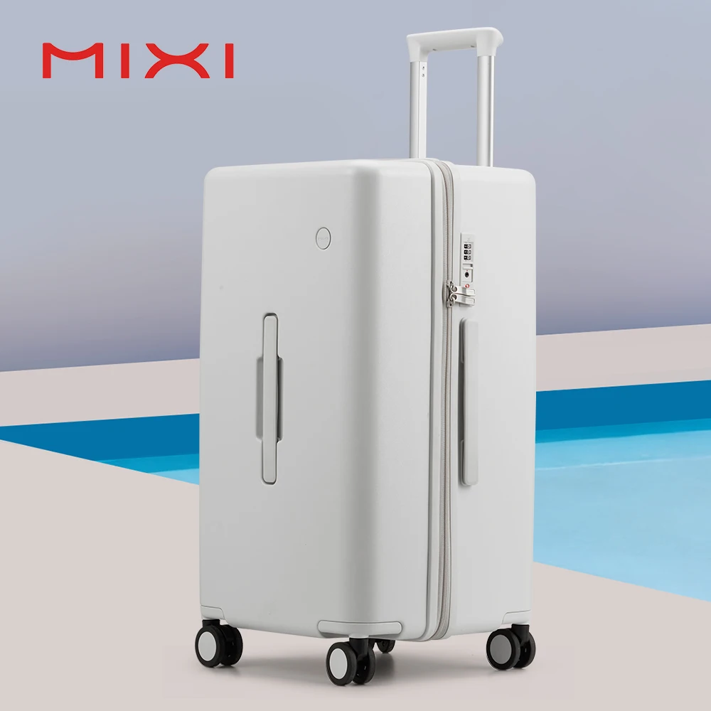 mixi valise grande capacité 24 26 pouces vérifié dans les roues roulantes pc bagages tsa serrure boîtier de chariot valises de voyage coffre m9301