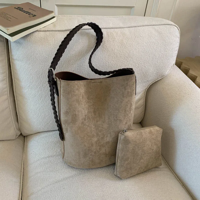 sac seau automne hiver 2025, sac à main minimaliste à poignée supérieure pour femmes, bandoulière décontractée, fourre tout polyvalent de jour à la nuit